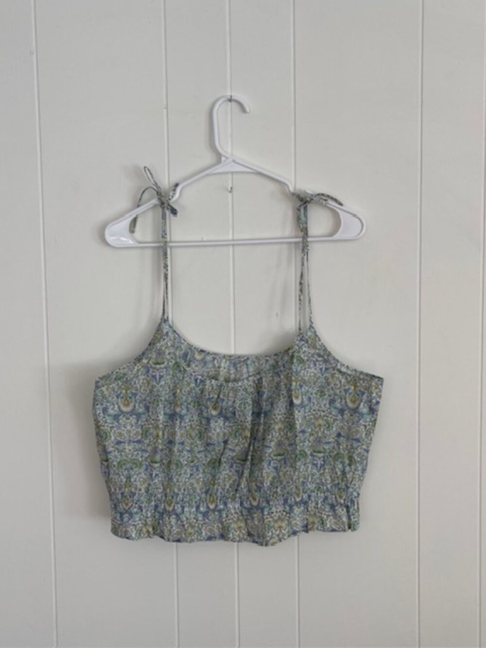 J.Crew Liberty Fabric Floral Tie Strap Tank XL 100% Cotton - Picture 4 of 7